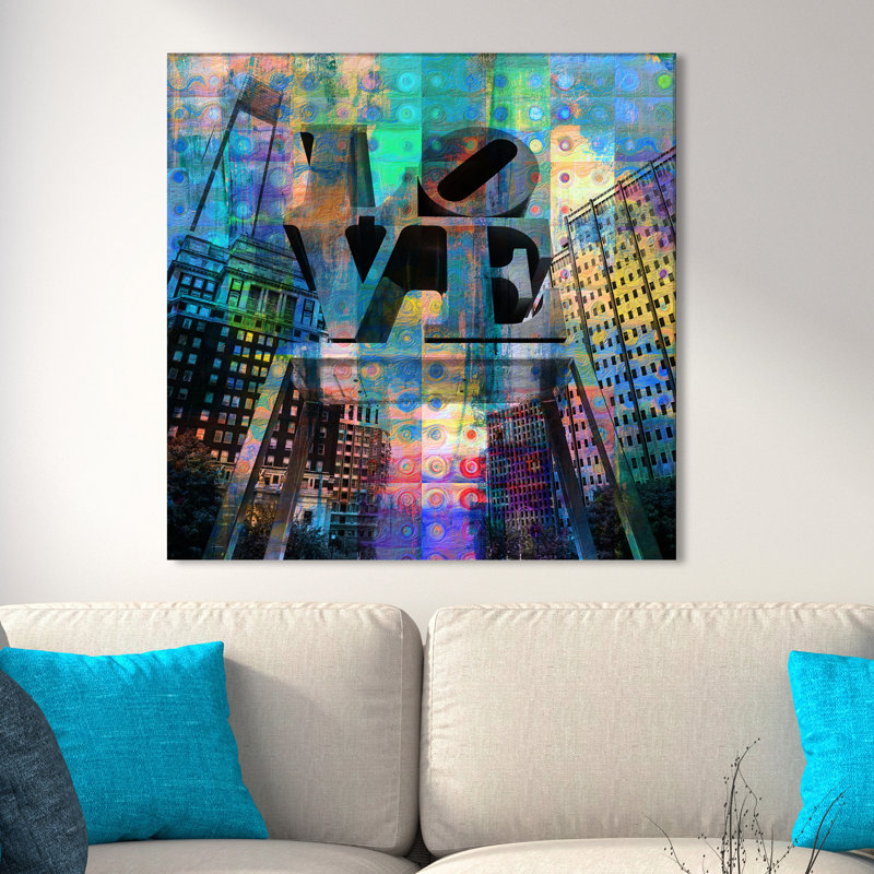 «Studio Love, Philadelphia», reproduction d'impression sur toile, H 18 po x l 18 po