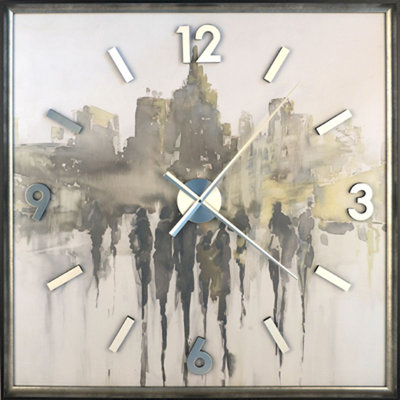 Très grande horloge murale abstraite