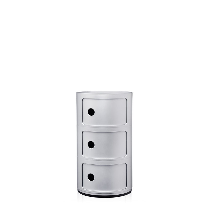 Componibili Round Modular Stacking Units, Silver, 1