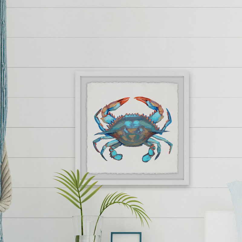 " Icy Blue Crab ", 18" H x 18" W x 1.5" D