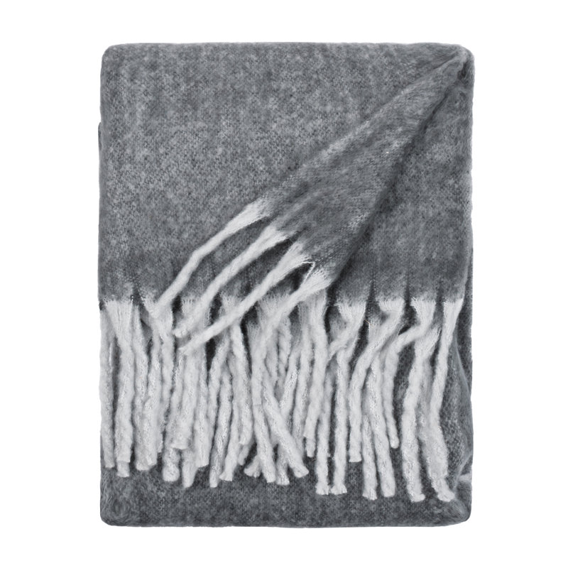 Cozy Machine Woven Throw Blanket, Grey
