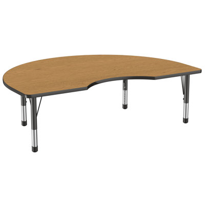 48" x 72" Kidney T-Mold Activity Table with Adjustable Legs