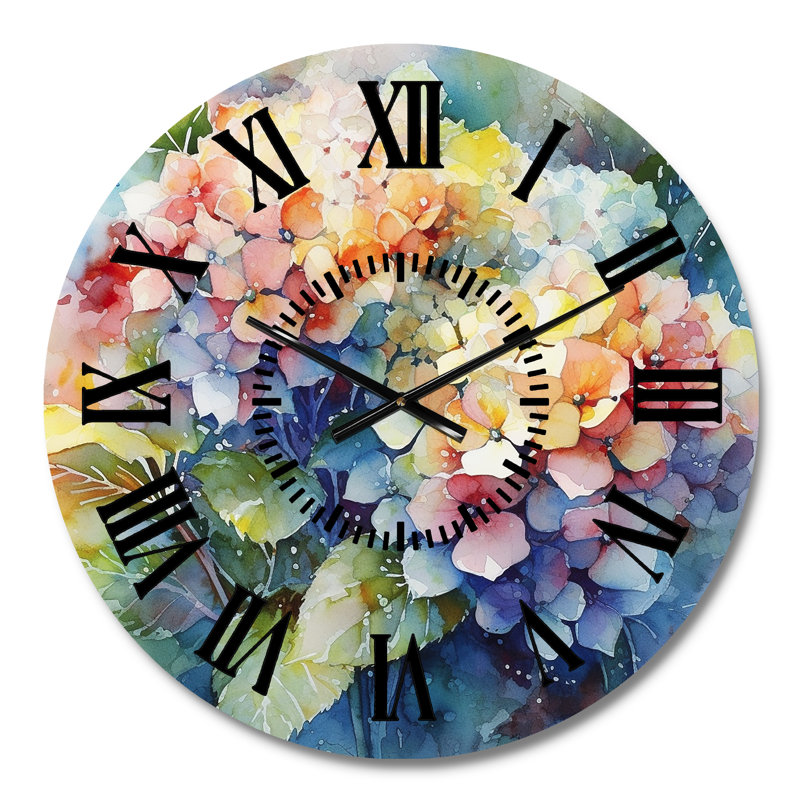 Horloge murale bleue et bleue, Médium