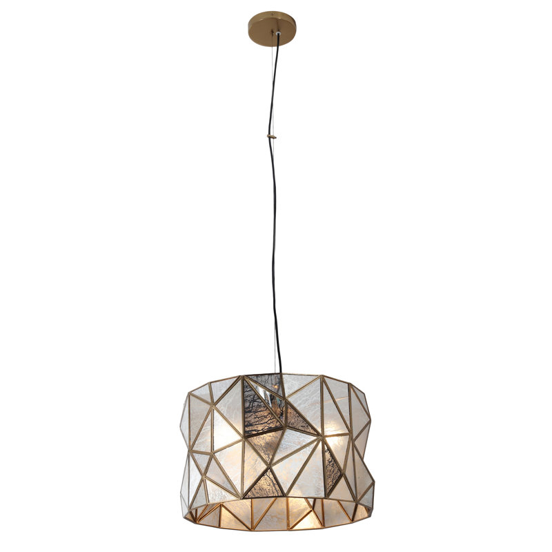 Luminaire suspendu 3 lumières Metropolitan Geo-Gem, 3, 12.25" H x 20" W x 20" D