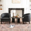 Ensemble de 2 fauteuils club en similicuir touffeté large Oscar-1042426885