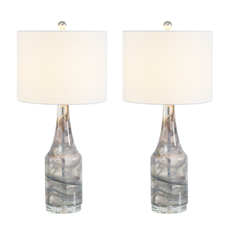 Korando Dimmable Glass Table Lamp , 25" H x 13" W x 13" D
