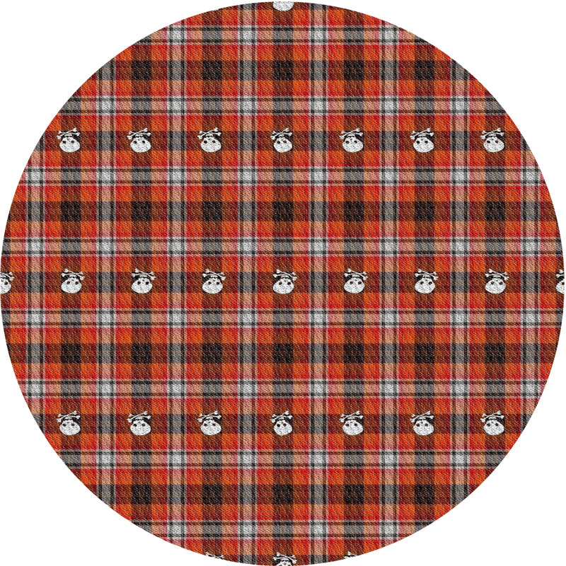 Striped Indoor Rug, Round 6'