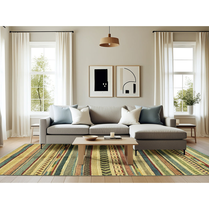 Abstract Indoor Rug, Rectangle 6' x 9'