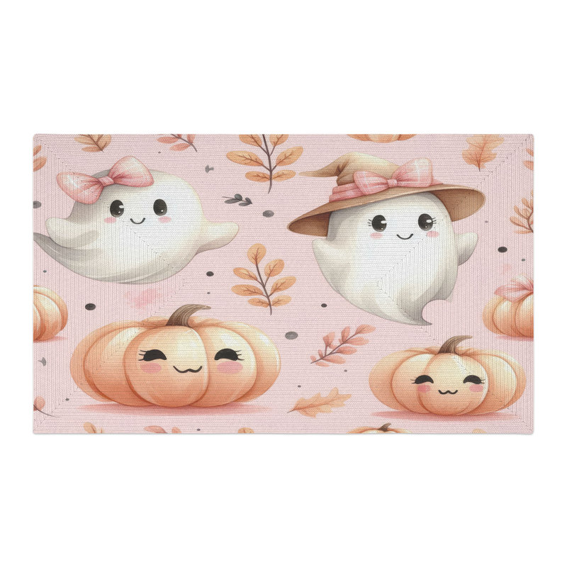 Tapis tressé Ghoul & Pumpkin, Rectangulaire 3 pi x 5 pi