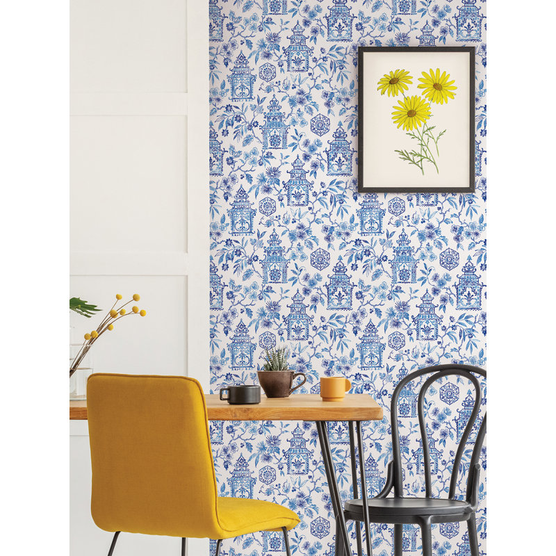 Papier peint adhésif Clabaugh, Bleu