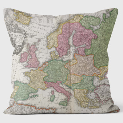 1665 Europe Map British Library Cushion