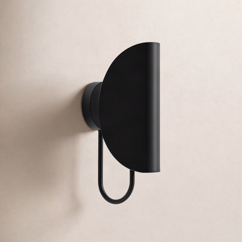 Seno 1 - Light Armed Sconce, Matte Black, Matte Black