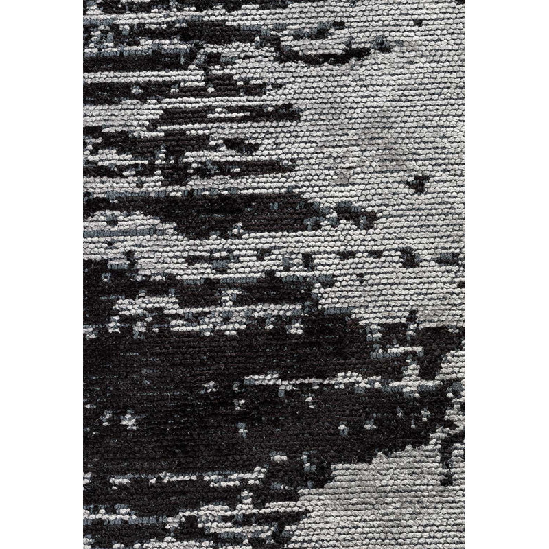 Rapture Black/Gray Luxury Area Rug, Rectangle 7'10" x 11'2"