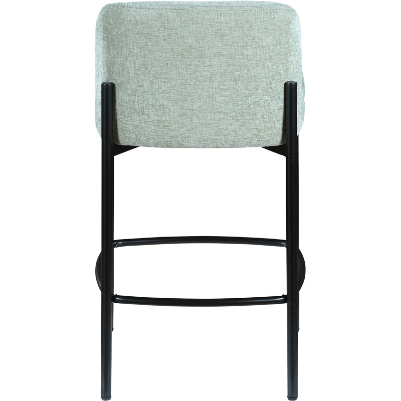 Tabouret de comptoir 26 po Burton, Tissu chenille menthe