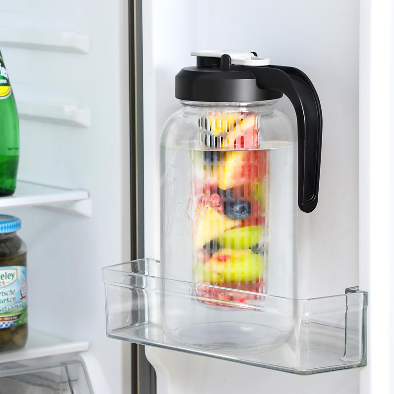 Pichet à infusion de fruits robuste en pot Mason