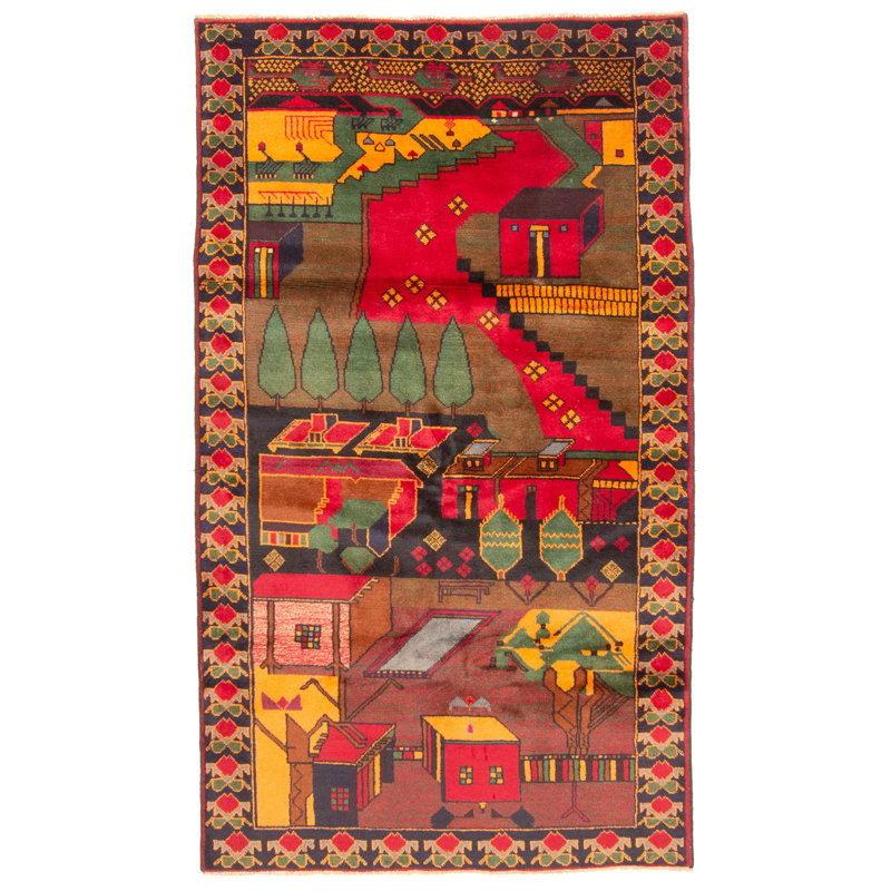 Teimani Red Rug 3'7" x 6'3"