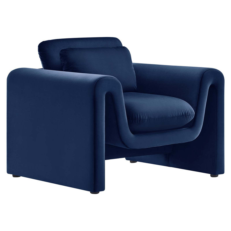 Modway Waverly Armchair, Midnight Blue