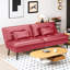 Canapé-lit convertible futon, 69 po Futon canapé-lit, canapé-lit multifonctionnel avec 2 coussins et coussins de dossier, canapé-lit ajustable à 5 positions pour petit salon dans un dortoir,-739263120