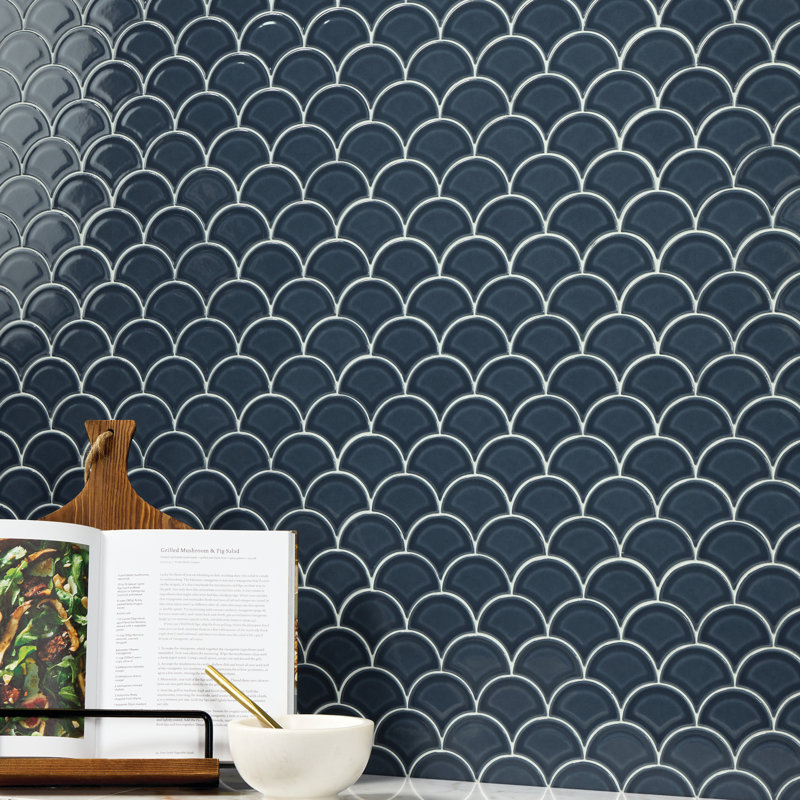Carrelage mosaïque 3 pouces Daltile Revalia Remix (10 pièces par carton) (10,20 pieds carrés par carton), Bleu radiant