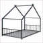 Structure de lit simple en métal - Aucun sommier requis, noir, capacité de 350 lb