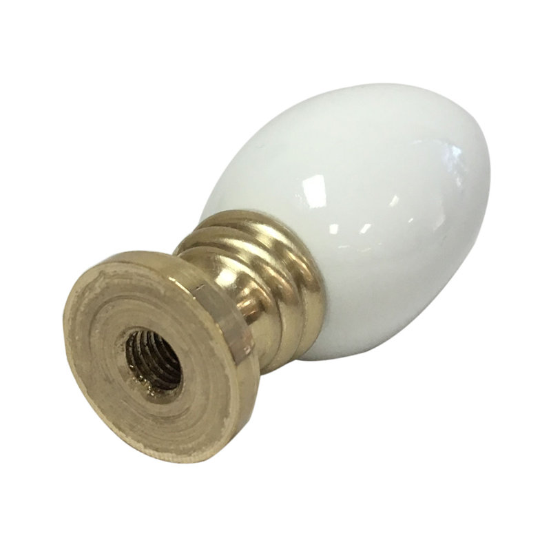 Faîteau lampe en céramique en forme d’oeuf, Blanc