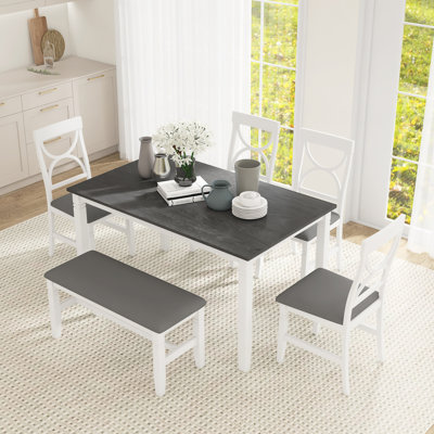 Ensemble de table de salle à manger 6 pièces avec banc