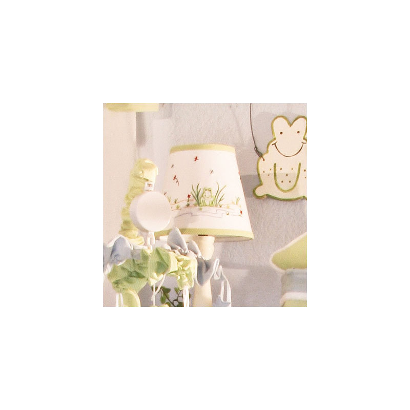 Abat-jour empire en coton 7 po Sammy, H 7 po x l 5,25 po x P 5,25 po