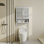 Tablette de rangement pour toilette, salle de bain privée, salle de lavage, peu encombrante, blanc