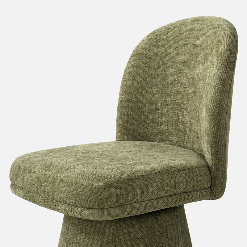 Chaise de coiffeuse rembourrée pivotante à 360°, Green