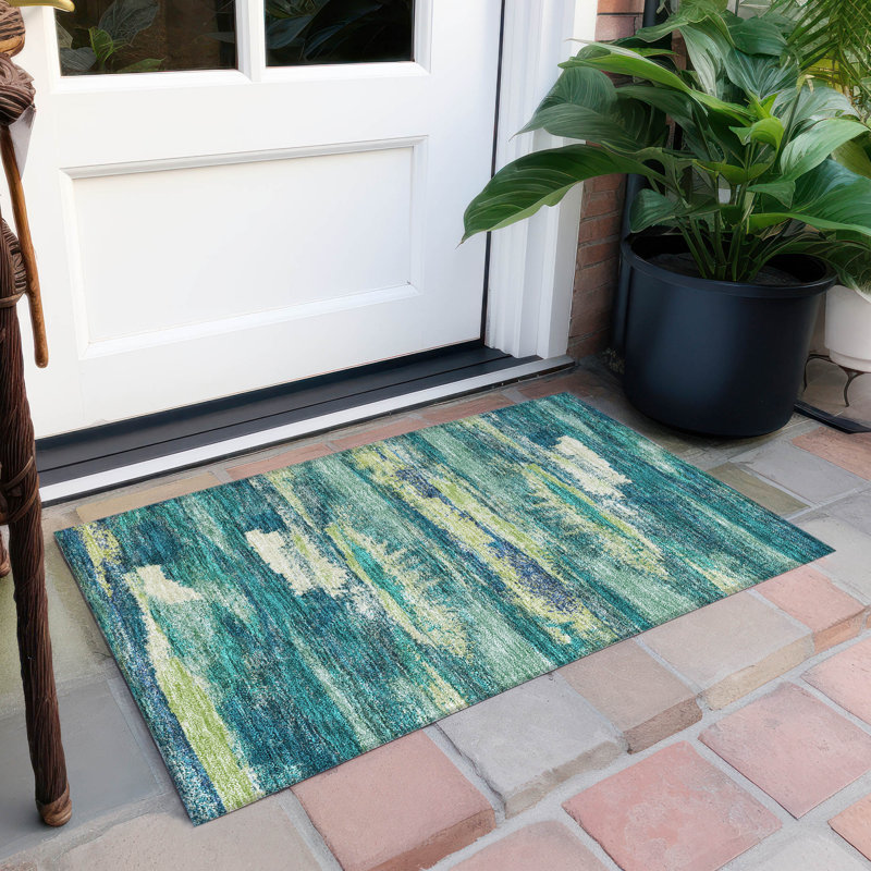 Tapis rectangulaire Aleighna avec envers antidérapant, Rectangle 1 pi 8 po x 2 pi 6 po