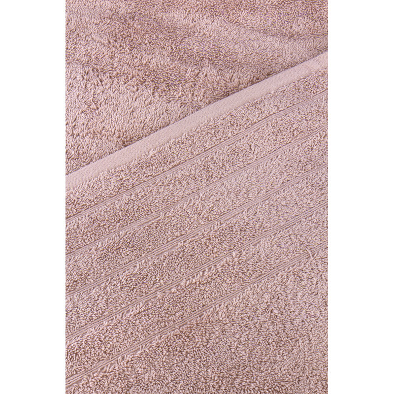 Shantae 56" L x 30" W 3-Piece Cotton Bath Towel Set, Rose