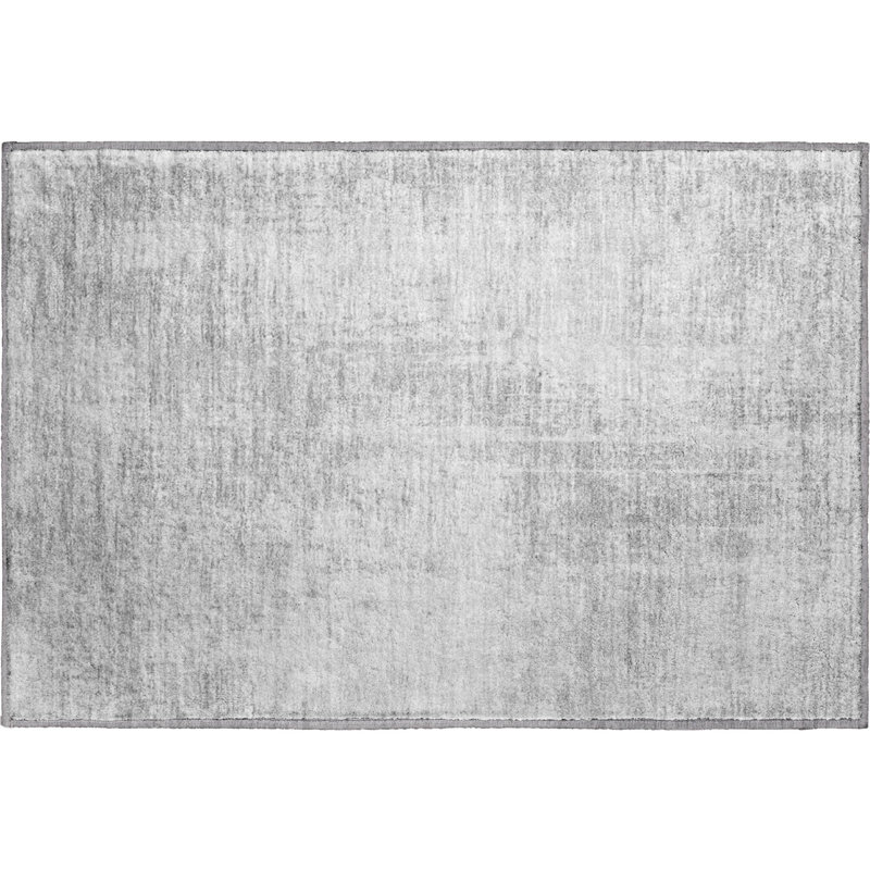 Premium Machine Washable Prisco Silver Rug, Rectangle 1'8" x 2'6"