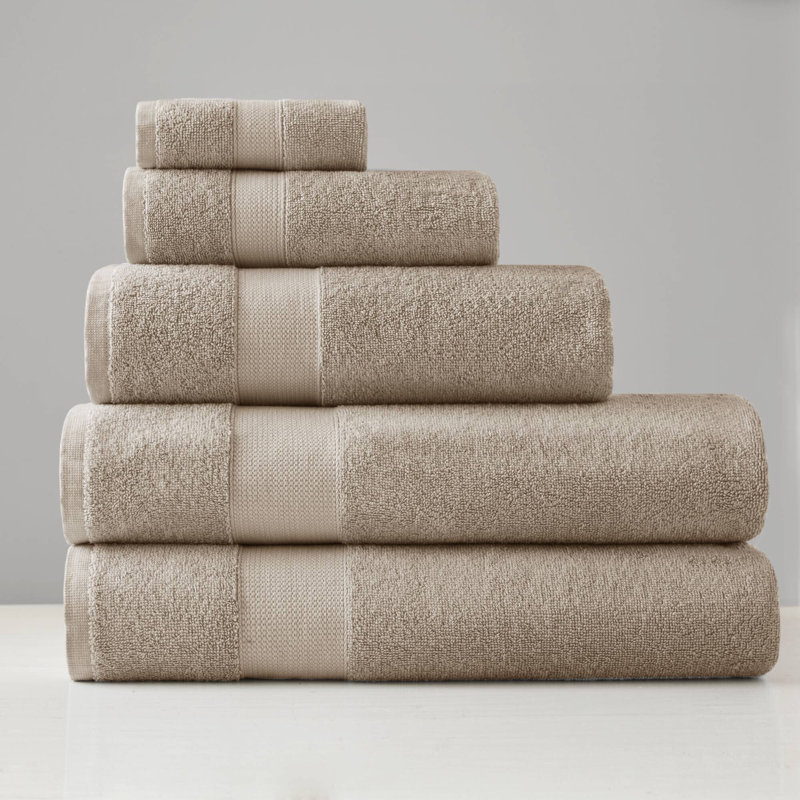 500 GSM 100% Turkish Cotton Beige Oversized 2-Piece Towel Set, Beige, Bath Sheets - 2 Pack