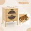45cm W Bamboo / Rattan Bedside Table