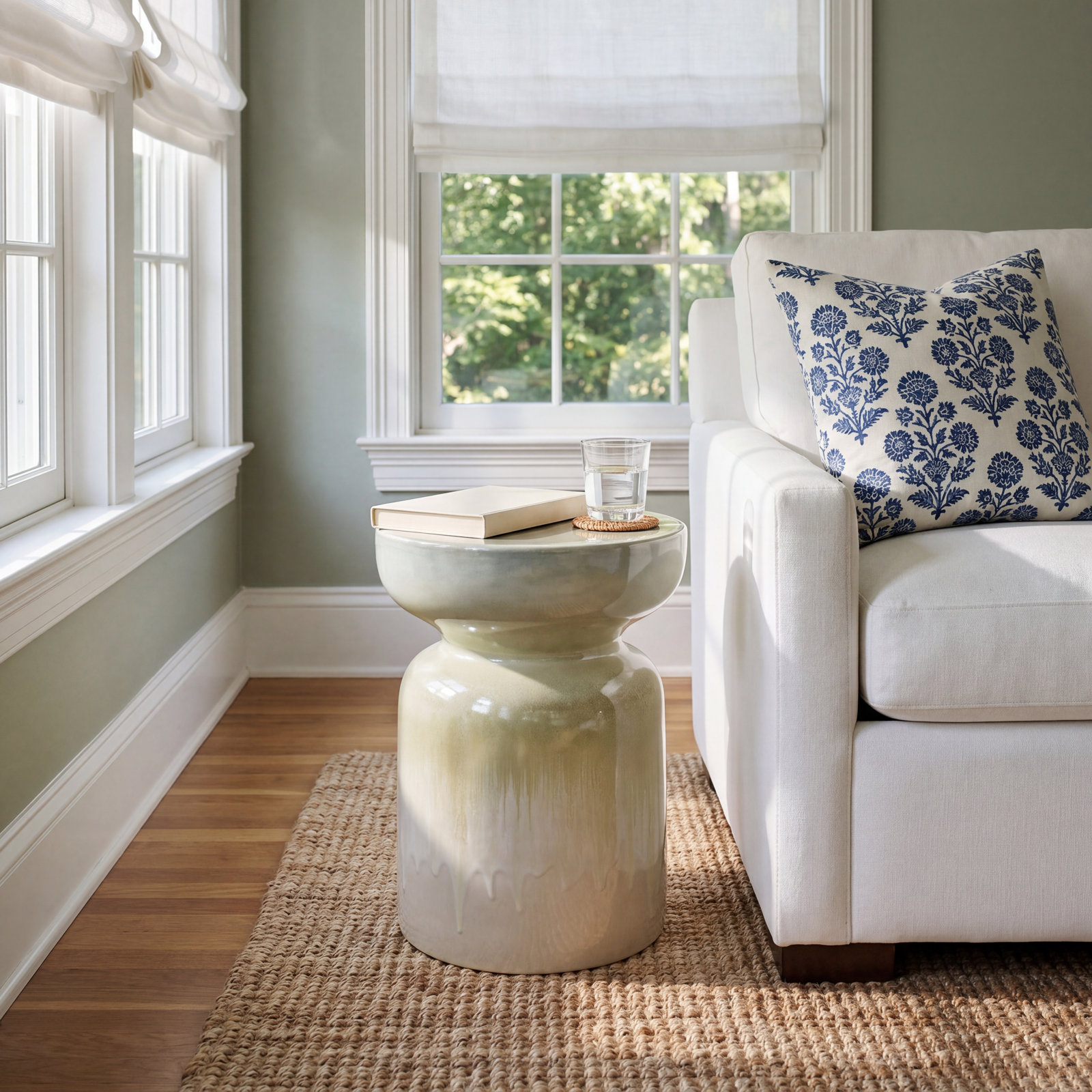 Flavia Ceramic Accent Stool