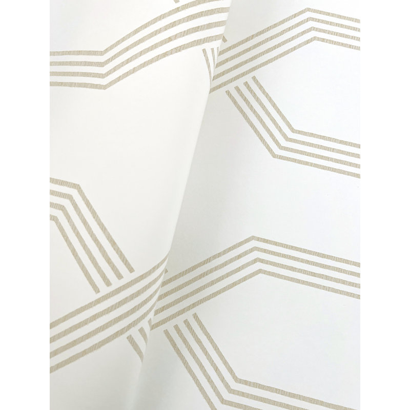 Palisade Geometric Wallpaper Double Roll, Beige
