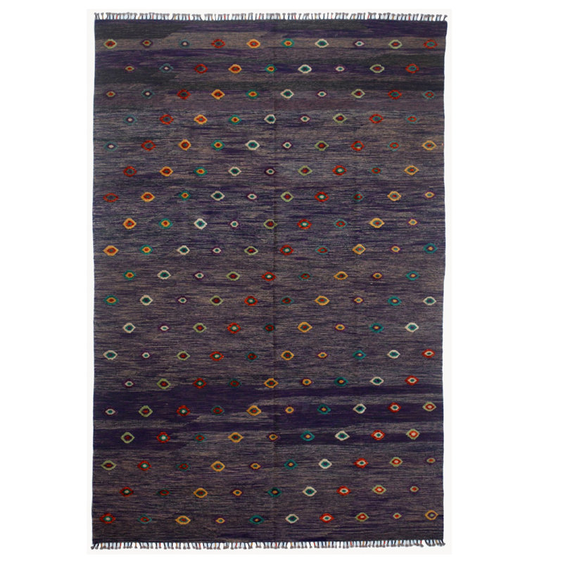 Randell Rectangle 260 cm x 345 cm Polka Dots Hand Woven Kilim