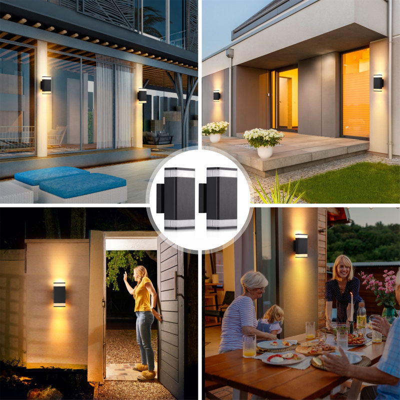 Latitude Run® Oliviana 8.8'' H Integrated LED Square Up Down Wall Light ...