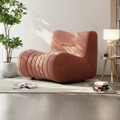 Fauteuil de loisir en bois de lin léger et luxueux