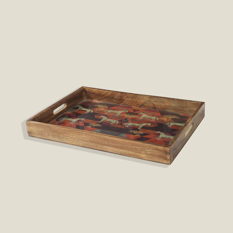 Jividen Wood Tray - Set of 3