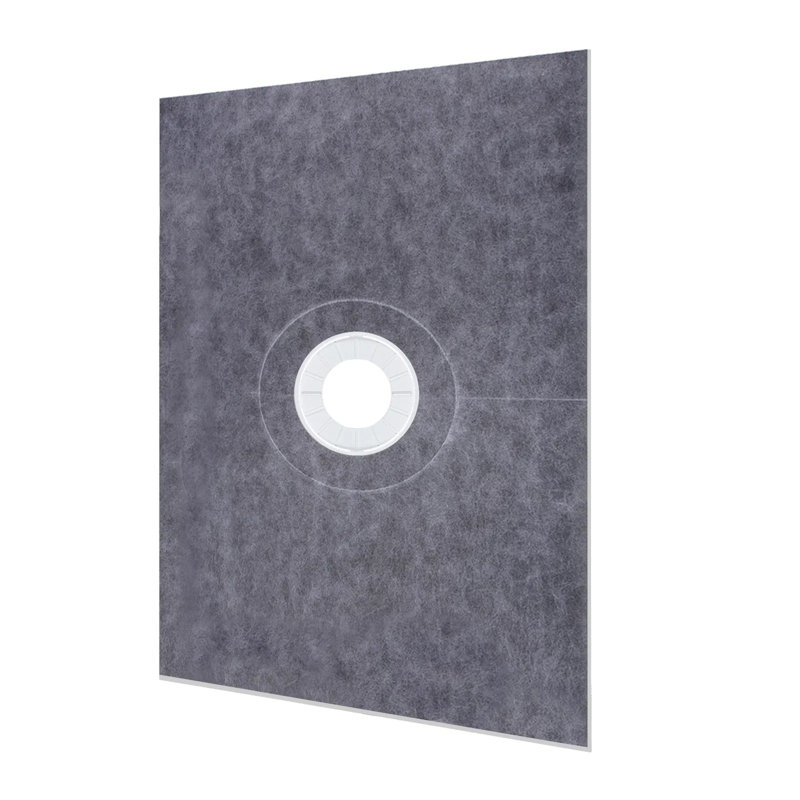 Ensemble de bordure de douche 38 po x 60 po en acier inoxydable, mousse EPS, PEHD, XPS, ABS 1 ensemble de drain central imperméable facile à installer