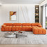 Cylar 138.6'' Wide Velvet Reversible Modular Sofa & Chaise With Ottoman
