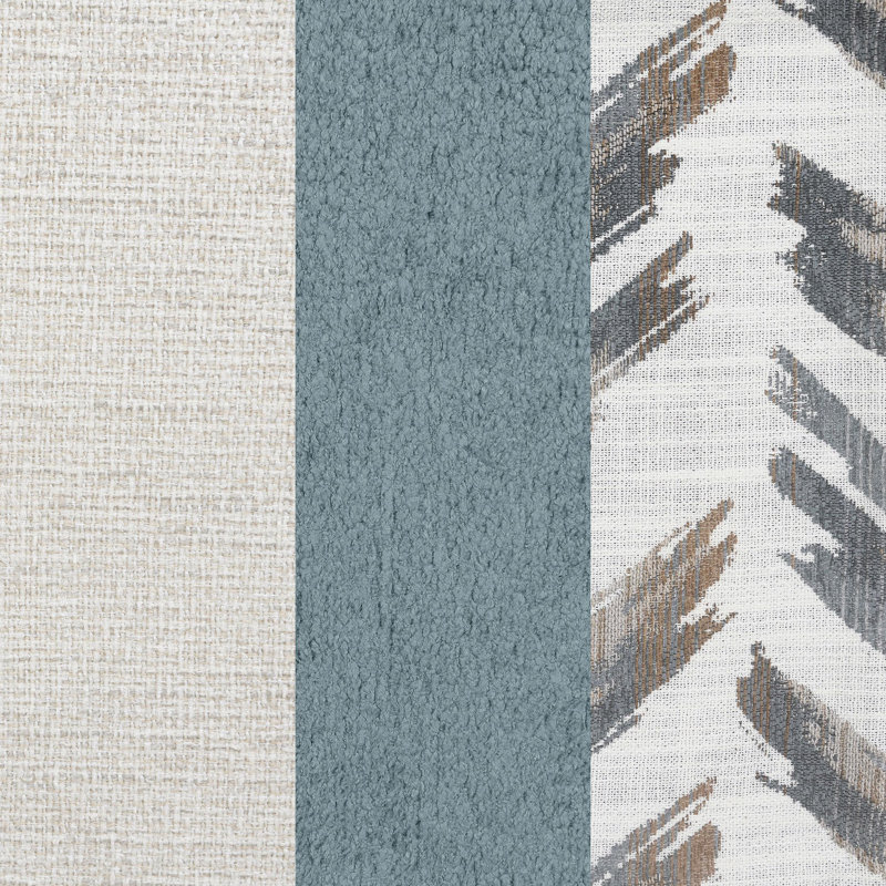 Canapé-lit modulaire Ashlee, chenille gris, 6 coussins, 111 po