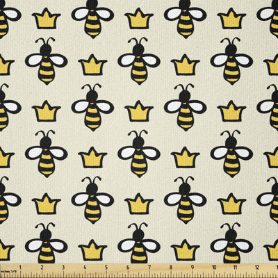 Deicy Cartoon Bees and Crowns Multi-Purpose Fabric