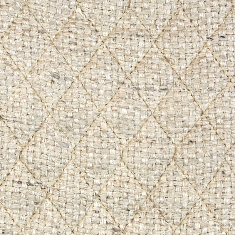Quilted Silk Basketweave Sham, Natural, Rectangle 20"H x 26"W 