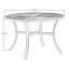 Alyah 4 - Person Patio Dining Set with Round Table , Cushions Included