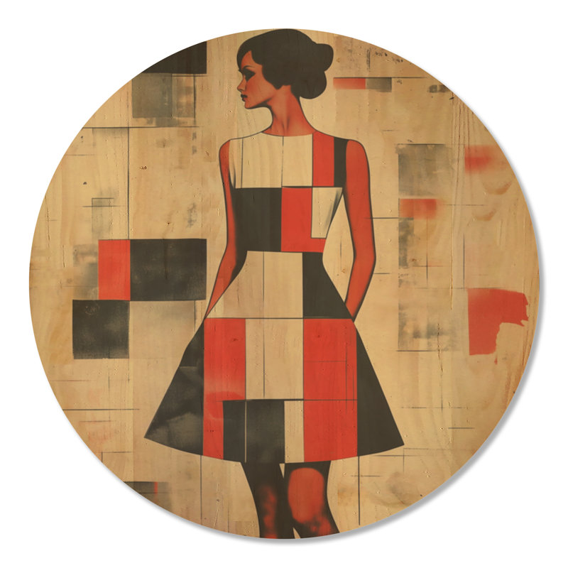Décoration murale en bois, Rond 23 po