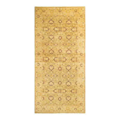 Staka One-of-a-Kind 6' 1" X 13' 0" 2010s Runner Wool Area Rug in Green