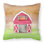 Coussin décoratif intérieur/extérieur aquarelle de grange