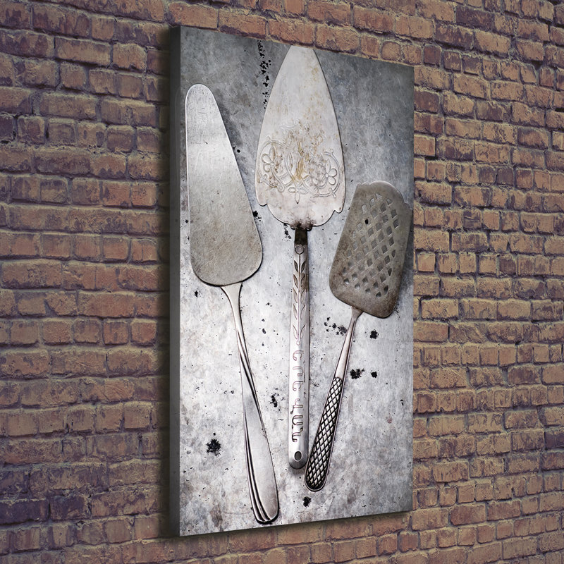 Metal Cutlery - Wrapped Canvas Print